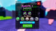 Requirements for the first Rebirth (Image via Roblox)